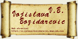Vojislava Božidarević vizit kartica